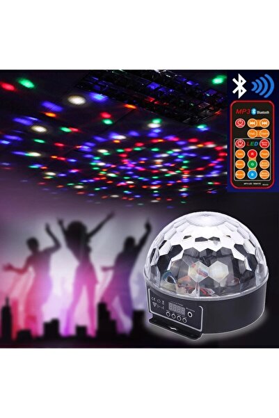 dalimag Glob disco cu lumini LED RGB, bluetooth, USB si telecomanda IR