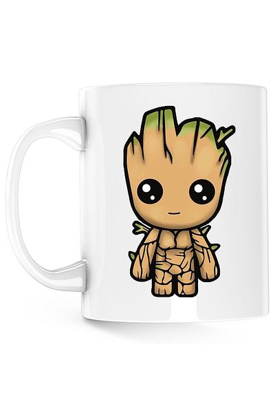 OEM Baby Groot Bebelino Christmas Love Gift Mug, white, 330 ml