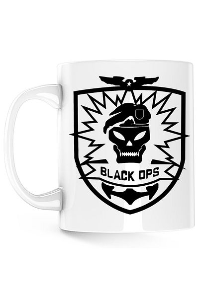 OEM Cana Call of Duty Black Ops Logo Emblem, alba, 330 ml