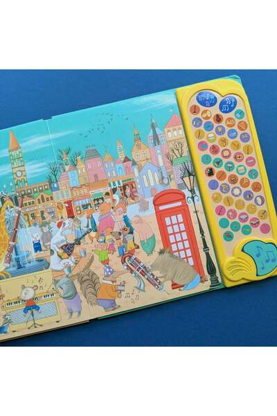 North Parade Carte pentru copii, NPP, Lumea mea agitată a instrumentelor - Carte de sunete pentru copii cu 50 de butoane, 1+ ani