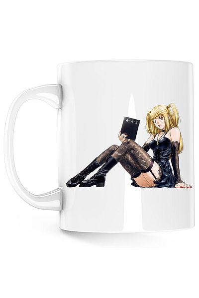 OEM Death Note Misa Amane Fan Art Anime Mug, white, 330 ml