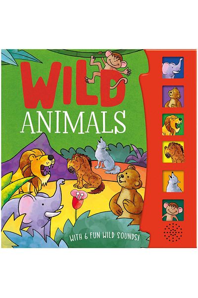 North Parade Children's book, NPP, Wild Animals, Children's 6 Button Sound Book, 3+ years