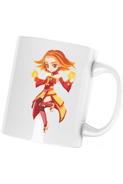 OEM Cana Dota 2 Lina Slayer Hero Magical Damage Chibi, alba, 330 ml