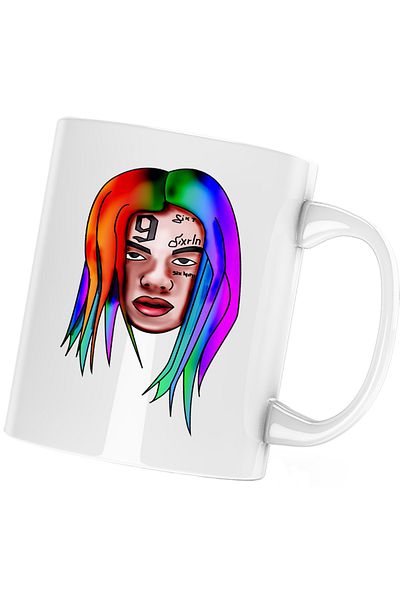 OEM Tekashi Face 6ix9ine Rap Mug, white, 330 ml