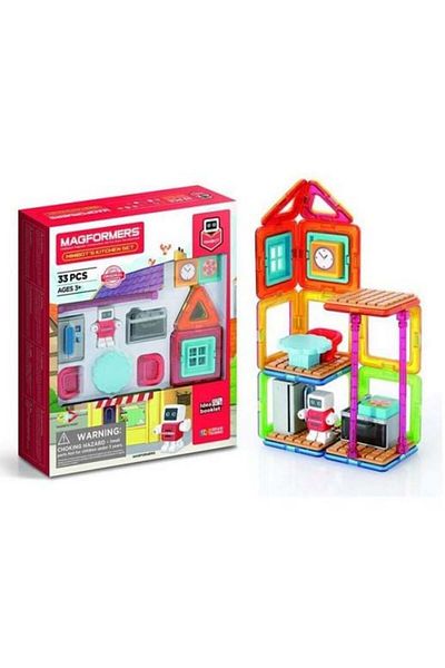 Clicstoys Magformers Building Set - Kitchen, 33 pieces