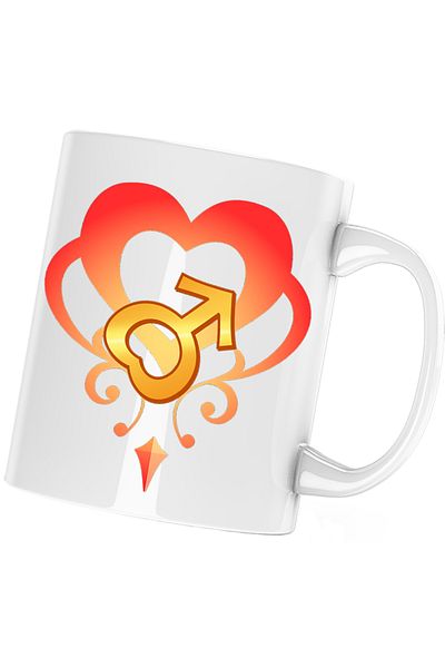 OEM Sailor Moon Dragobete Valentine's Day Mug, white, 330 ml