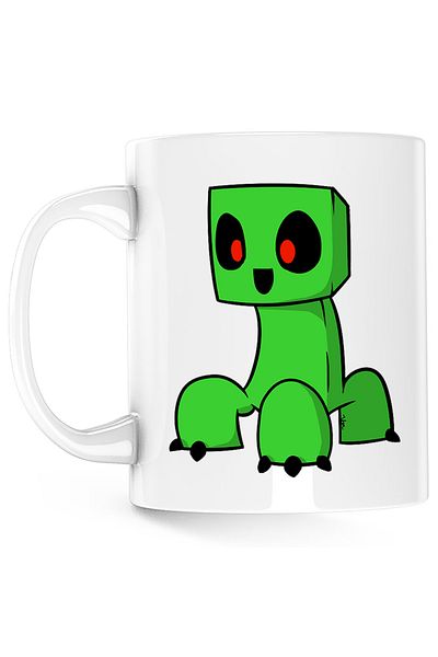 OEM Cana Cute Creeper Minecraft, alba, 330 ml