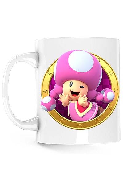 OEM Cana Super Mario Bros Star Rush Toad 3D, alba, 330 ml