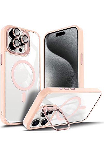 m.tk moveteck İphone 16 Pro Max Kılıf Standlı Mika Magsafe Hassas Butonlu Met...