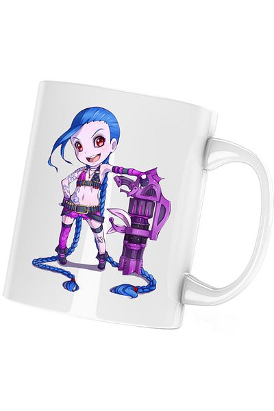 OEM Cana League of Legends Champion Jinx Magic LoL, alba, 330 ml