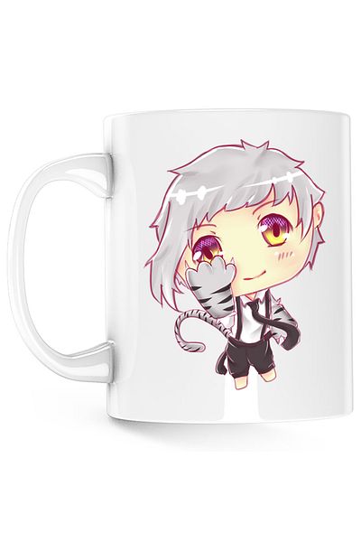 OEM Cana Bungo Stray Dogs Atsushi Tiger Chibi Anime, white, 330 ml