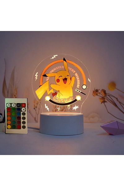 OEM LED Night Light, Pikachu, 16 Colors, with Remote Control
