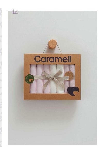 Caramell My Baby Kumsal 100% Cotton 7-Pack Baby Mouth Wipes New Season Cute Rabbit Lilac 1491