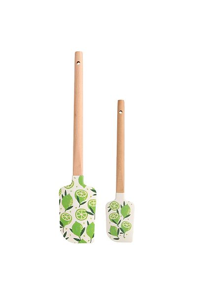 Cozy Nest Silicone Spatula Set, 2-Piece, Large & Small Kitchen Utensils for Mixing, Scraping