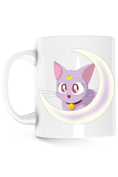 OEM Sailor Moon Luna Valentine's Day Love Mug, white, 330 ml