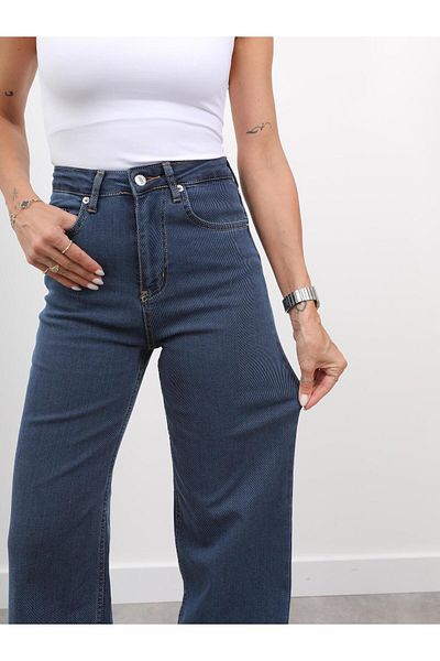 Maldia Shop Women's High Waist Lycra Light Blue Soft Jean Trousers