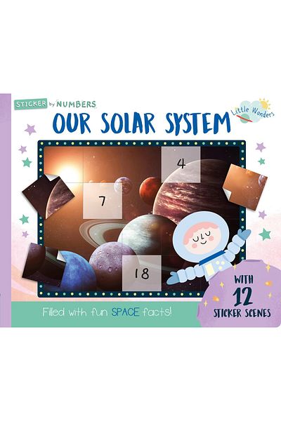 North Parade Children's book, NPP, Our Solar System - Children's Sticker By Number Activity Book, 3+ years