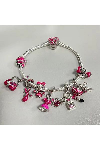 OEM Pandantiv roz compatibil cu brățara Pandora