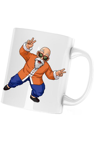 OEM Dragonball Z Master Roshi Grandpa Grandpa Anime Mug, white, 330 ml