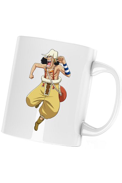 OEM Usopp One Piece Pirate Vagabond Rebel Anime Mug, white, 330 ml