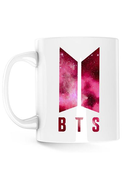 OEM Cana BTS K-Pop Logo Space Galaxy, alba, 330 ml