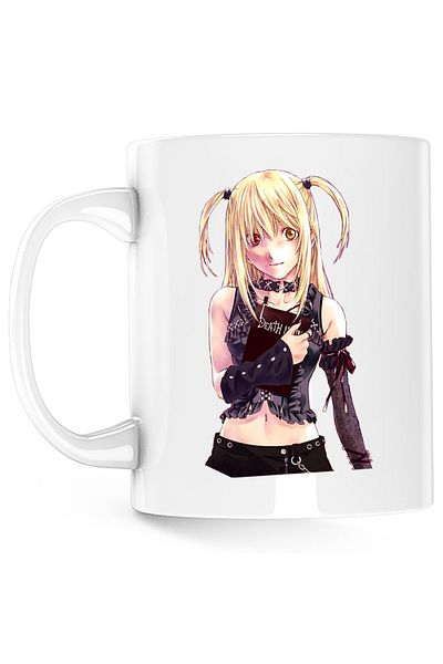 OEM Misa Amane Death Note Anime Dragobete Mug, white, 330 ml