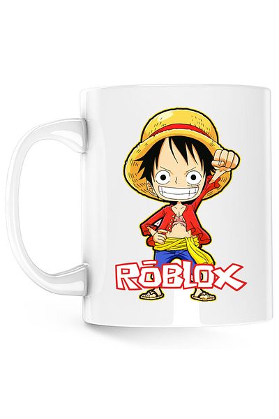 OEM Cana Monkey D Luffy One Piece Roblox Anime, alba, 330 ml