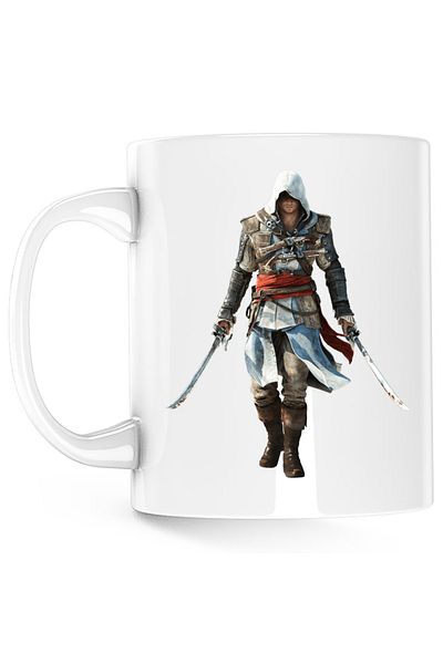 OEM Assassin's Creed Swordsman Scrima Scrimer Mug, white, 330 ml
