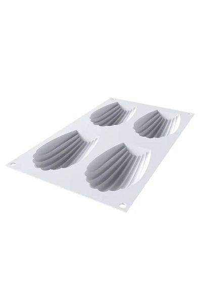 silikomart Forma din silicon pentru monoportii, Madeleine XL95 by Angelo Musa, 4 cavitati, 117x70x22mm, 90 ml