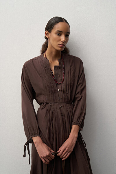 Mathilda Store Kadın Acı Kahve Lisa Gömlek Elbise