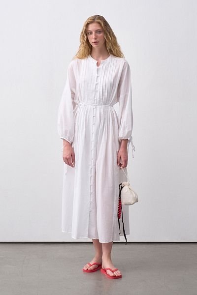 mathilda store Women's White Lisa Shirt Dress
