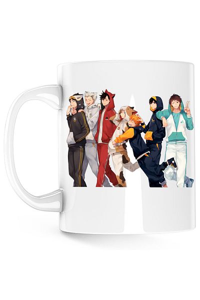 OEM Haikyuu Mug All Volleyball Team Haikyu!!, white, 330 ml