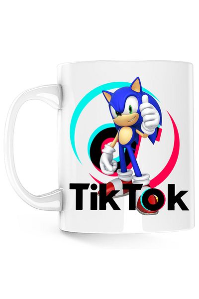 OEM Cana Sonic the Hedgehog Tiktok Tik Tok Creator Play, white, 330 ml