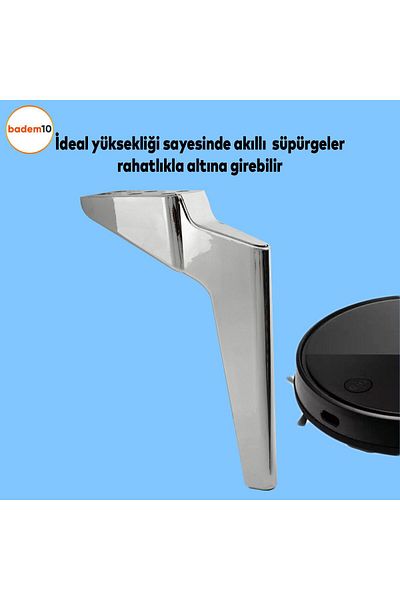 Badem10 Logan Furniture Foot 23 Argintiu Culoare Cromată Picioare din plastic Canapea Fotoliu Picioare Riser Modele