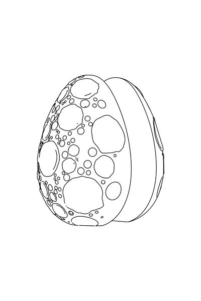 Pavoni Plastic mold for chocolate egg with moon texture, Ø140×200mm, 340 g