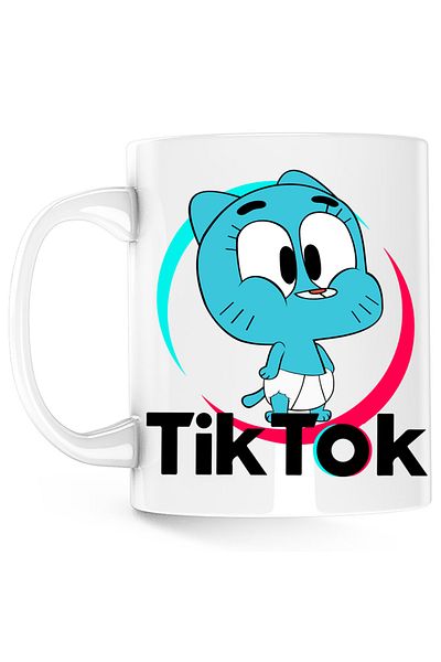 OEM Gumball Baby Tiktok Bebe Tik Tok Creator Mug, white, 330 ml
