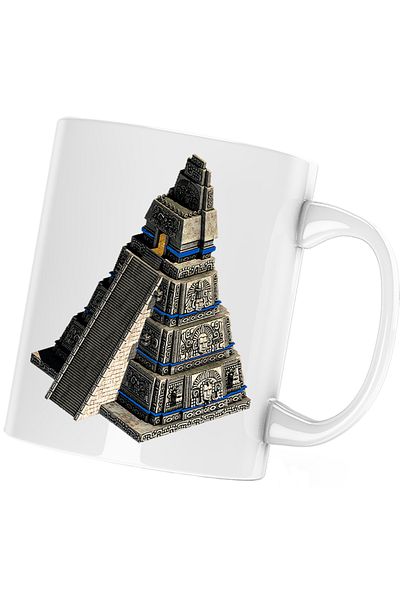 OEM Cana Age of Empires The Conqueror Maya Aztec Pyramid, white, 330 ml