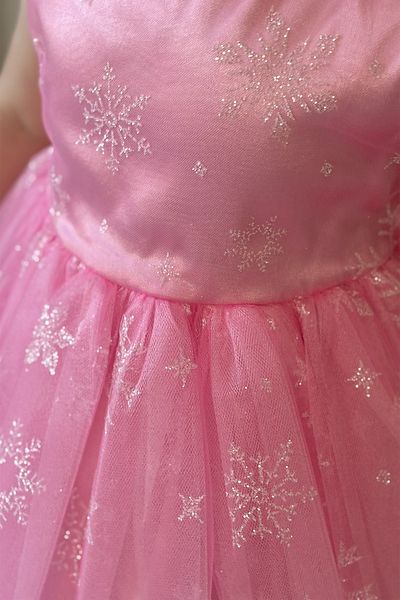 ALYRA Girls' Elsa Dress Short Sleeve Birthday Party Wedding Special Occasion Evening Dress Frozen Dress