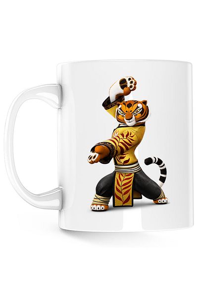 OEM Cana Kung Fu Panda Tigroaica Karate Ninja, alba, 330 ml