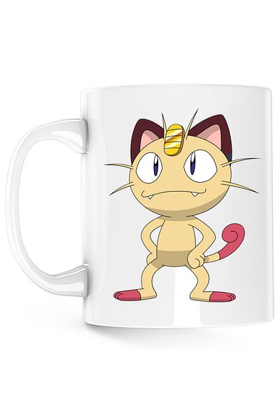 OEM Pokemon Cat Meow Sword Mug, white, 330 ml