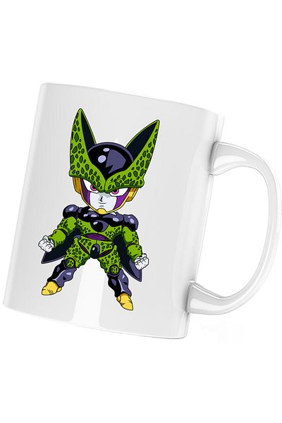 OEM Dragon Ball Z Cell Vicious Little Anime Mug, white, 330 ml