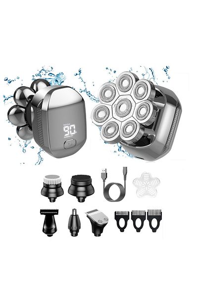 CLAUSTEEL 8D Professional Shaver for Men, with 8 blades, 6 in 1 Accessories, IPX6 waterproof