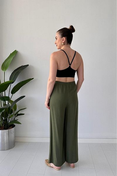 MaziButik Trousers with Ties Khaki