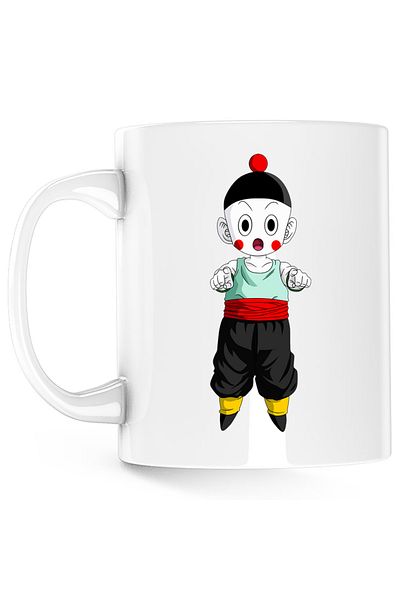 OEM Dragon Ball Z Chiaotzu Joker Clown Mug, white, 330 ml