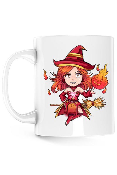 OEM Cana Dota 2 Lina Slayer Hero Fan Art Chibi, alba, 330 ml