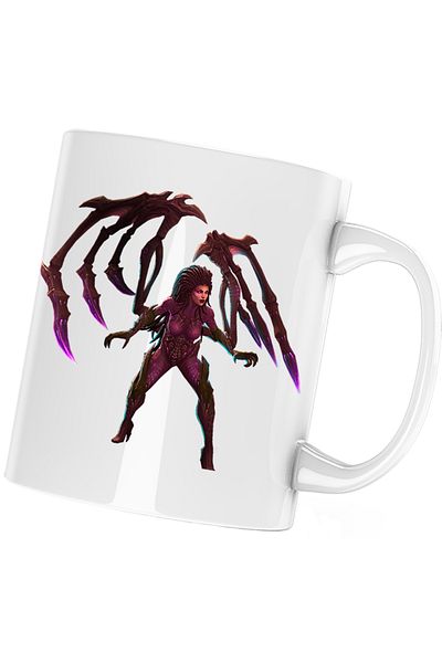 OEM StarCraft 2 Sarah Black Widow Zerg Leader Mug, white, 330 ml