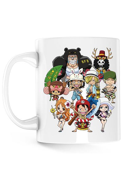 OEM One Piece All Crew Gang Zoro Crew Mug, white, 330 ml
