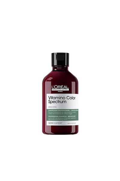 L'oreal Professionnel Loréal Vitamino Color Spectrum Green Shampoo 300ml – Neutralizing Care for Dark Brown Hair