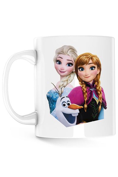 OEM Disney Elsa Frozen Anna Olaf Sisters Mug, white, 330 ml