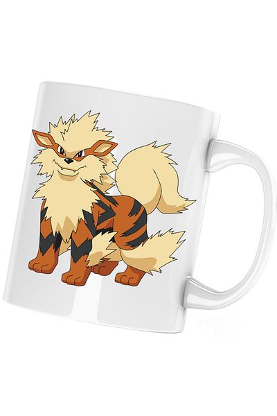 OEM Pokemon Arcanine Cat Tiger Mug, white, 330 ml